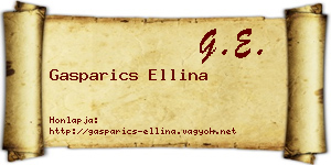 Gasparics Ellina névjegykártya